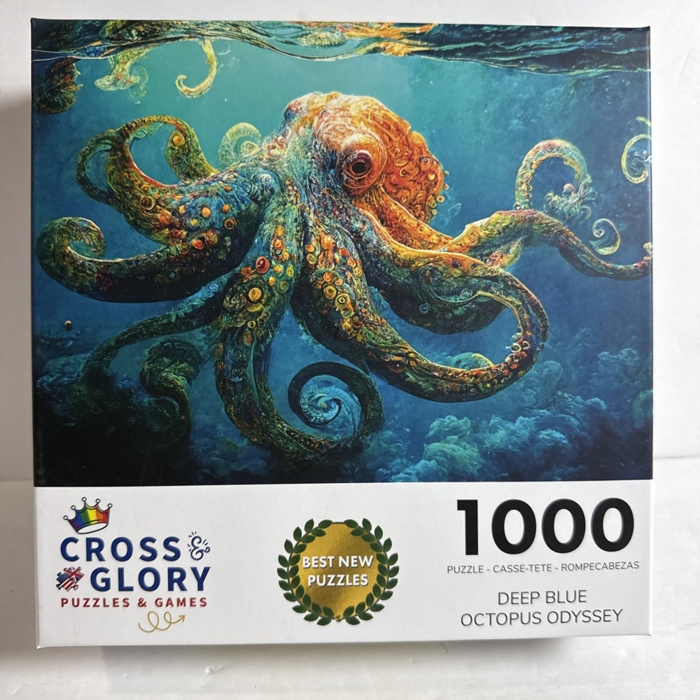 Deep Blue octopus Odyssey 1000 Pc Jigsaw Puzzle, Brand